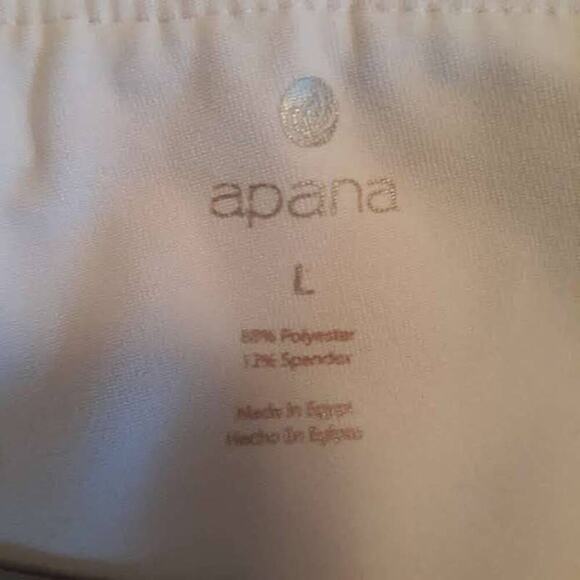 Apana Leggings Full Length Activewear Pants Size L Gray Pale Pink - Picture 8 of 9